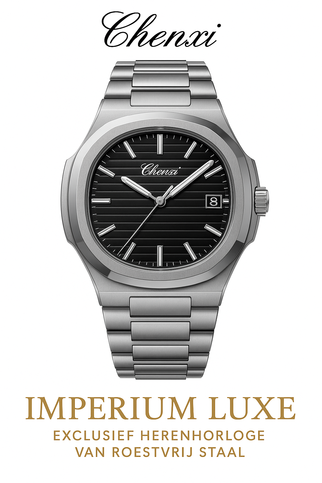 Luxe Quartz Horloge voor Heren